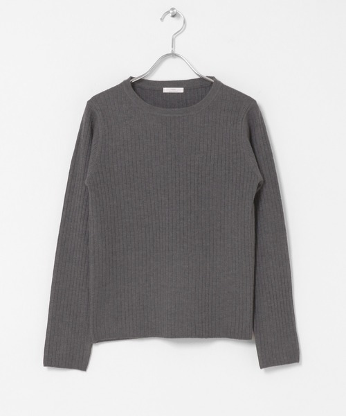 ITEMS URBANRESEARCH（アイテムズ アーバンリサーチ）の「『洗濯可』フワフワクルーネックリブニット（ニット/セーター・レディース・モカ/オフホワイト/チャコールグレー・FREE）」の22枚目の写真