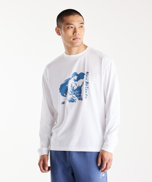 NEW BALANCE(ニューバランス)の「大谷翔平オールウェイズオングラフィックロングスリーブTシャツ(Tシャツ/カットソー・メンズ・ホワイト/ブラック/ヘザーグレー・X-LARGE/LARGE/XX-LARGE/MEDIUM/SMALL/XXX-LARGE)」の2枚目の写真