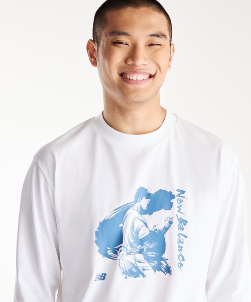 NEW BALANCE(ニューバランス)の「大谷翔平オールウェイズオングラフィックロングスリーブTシャツ(Tシャツ/カットソー・メンズ・ホワイト/ブラック/ヘザーグレー・X-LARGE/LARGE/XX-LARGE/MEDIUM/SMALL/XXX-LARGE)」の13枚目の写真