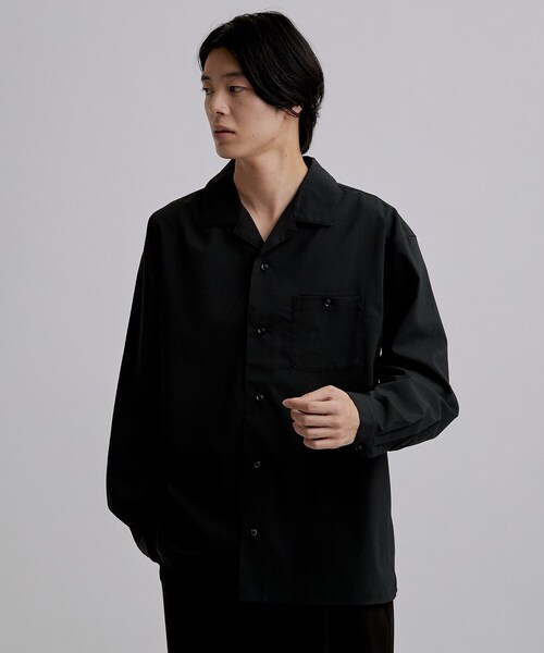 tk.TAKEO KIKUCHI(ティーケータケオキクチ)の「【接触冷感/UVカット】テックリネンシャツ(シャツ/ブラウス・メンズ・ダークオリーブ/ブラック・03/02)」の12枚目の写真