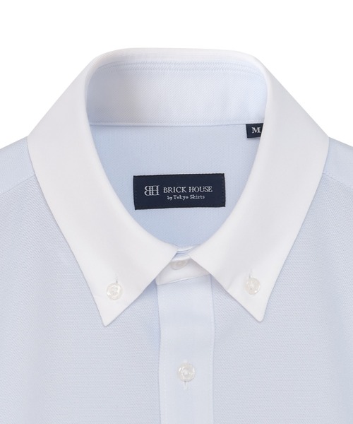 TOKYO SHIRTS(トウキョウシャツ)の「ビズポロ ポロシャツ コンフォートドライ 半袖 メンズ(ポロシャツ・メンズ・サックスブルー・S/M/LL/L/XL)」の3枚目の写真