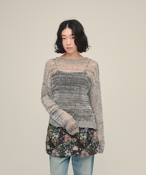eL(エル)の「【eL】3G Mesh Knit Pullover/1052791(ニット/セーター・レディース・ブラック系その他/ホワイト系その他/レッド系その他・FREE)」の3枚目の写真