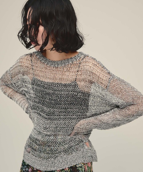 eL(エル)の「【eL】3G Mesh Knit Pullover/1052791(ニット/セーター・レディース・ブラック系その他/ホワイト系その他/レッド系その他・FREE)」の17枚目の写真