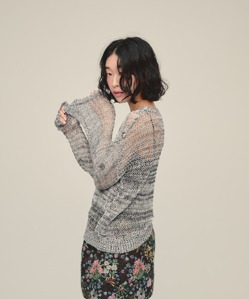 eL(エル)の「【eL】3G Mesh Knit Pullover/1052791(ニット/セーター・レディース・ブラック系その他/ホワイト系その他/レッド系その他・FREE)」の19枚目の写真