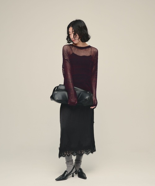 eL(エル)の「【eL】3G Mesh Knit Pullover/1052791(ニット/セーター・レディース・ブラック系その他/ホワイト系その他/レッド系その他・FREE)」の20枚目の写真