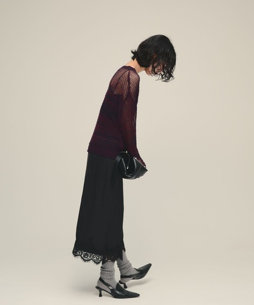 eL(エル)の「【eL】3G Mesh Knit Pullover/1052791(ニット/セーター・レディース・ブラック系その他/ホワイト系その他/レッド系その他・FREE)」の21枚目の写真