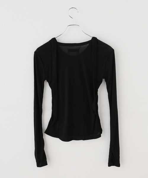 JOURNAL STANDARD(ジャーナルスタンダード)の「【COMME SI STUDIO/コムシスタジオ】 Nuance Arrange Top(Tシャツ/カットソー・レディース・ブラック/アイボリー・FREE)」の10枚目の写真
