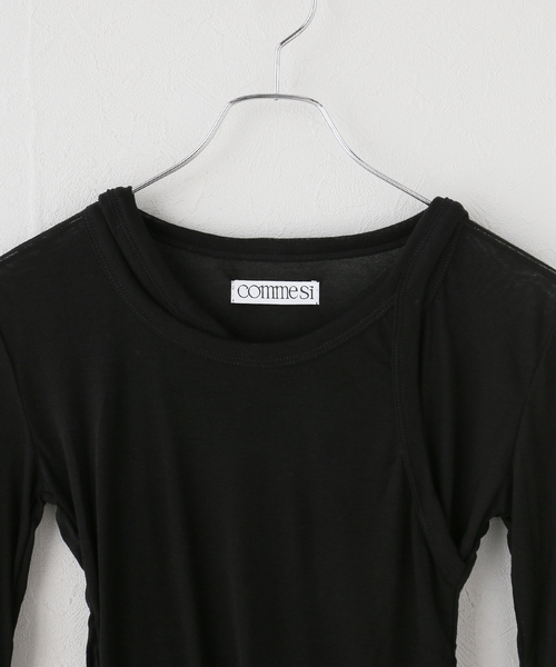 JOURNAL STANDARD(ジャーナルスタンダード)の「【COMME SI STUDIO/コムシスタジオ】 Nuance Arrange Top(Tシャツ/カットソー・レディース・ブラック/アイボリー・FREE)」の12枚目の写真