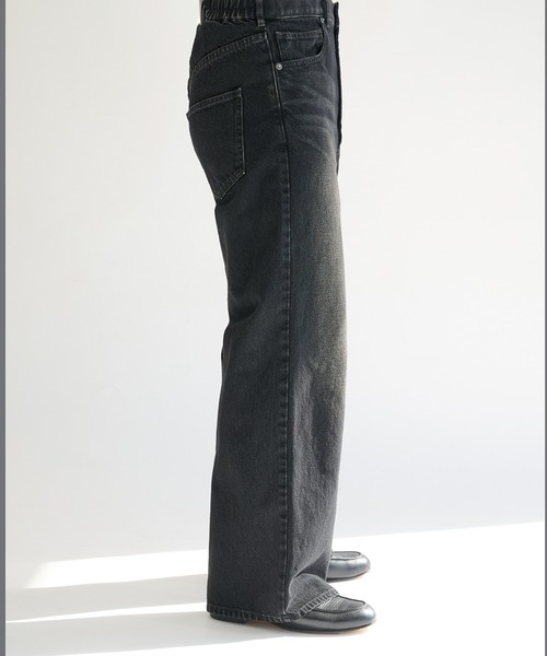 STUDIOUS(ステュディオス)の「【STUDIOUS】BLEACH OVERDYE DENIM JEANS(デニムパンツ・メンズ・インディゴブルー/サックスブルー/ブラック・1/2)」の12枚目の写真
