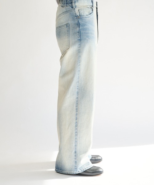 STUDIOUS(ステュディオス)の「【STUDIOUS】BLEACH OVERDYE DENIM JEANS(デニムパンツ・メンズ・インディゴブルー/サックスブルー/ブラック・1/2)」の15枚目の写真