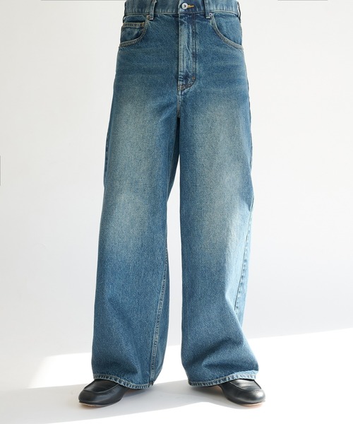 STUDIOUS(ステュディオス)の「【STUDIOUS】BLEACH OVERDYE DENIM JEANS(デニムパンツ・メンズ・インディゴブルー/サックスブルー/ブラック・1/2)」の17枚目の写真