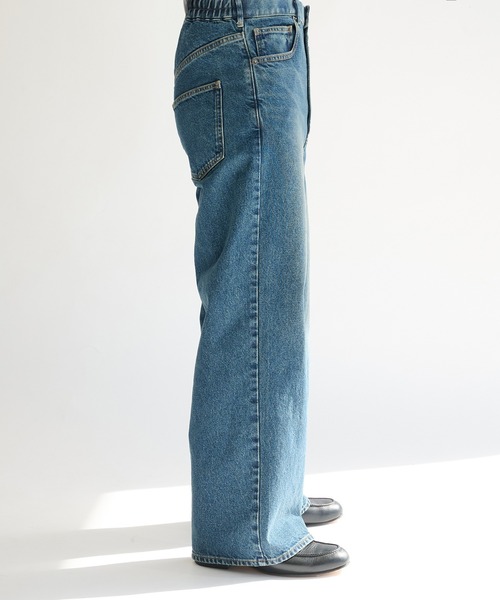 STUDIOUS(ステュディオス)の「【STUDIOUS】BLEACH OVERDYE DENIM JEANS(デニムパンツ・メンズ・インディゴブルー/サックスブルー/ブラック・1/2)」の18枚目の写真