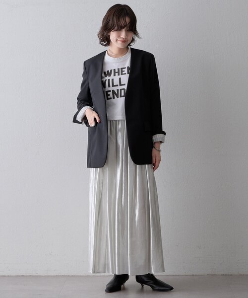 Whim Gazette(ウィムガゼット)の「ロゴロンT(Tシャツ/カットソー・レディース・ボルドー/オフホワイト・FREE)」の21枚目の写真