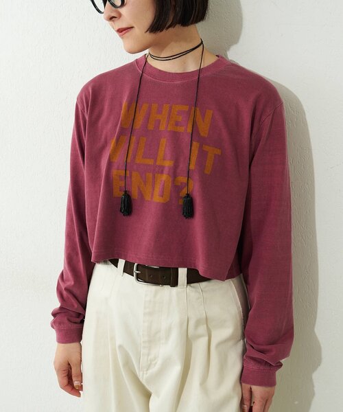 Whim Gazette(ウィムガゼット)の「ロゴロンT(Tシャツ/カットソー・レディース・ボルドー/オフホワイト・FREE)」の18枚目の写真