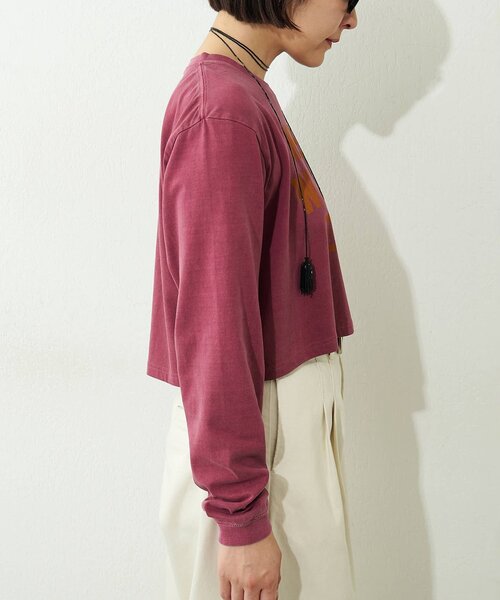 Whim Gazette(ウィムガゼット)の「ロゴロンT(Tシャツ/カットソー・レディース・ボルドー/オフホワイト・FREE)」の13枚目の写真