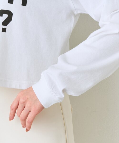 Whim Gazette(ウィムガゼット)の「ロゴロンT(Tシャツ/カットソー・レディース・ボルドー/オフホワイト・FREE)」の6枚目の写真