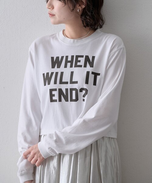 Whim Gazette(ウィムガゼット)の「ロゴロンT(Tシャツ/カットソー・レディース・ボルドー/オフホワイト・FREE)」の2枚目の写真