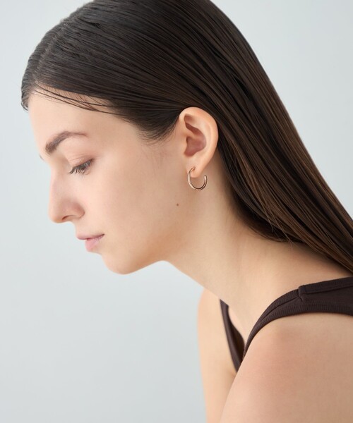 ete（エテ）の「フープピアス S（ピアス（両耳用）・レディース・プラチナム/イエローゴールド/ピンクゴールド・FREE）」の19枚目の写真