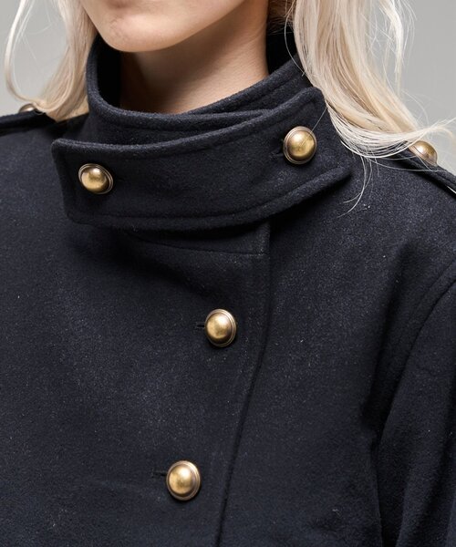 WHO'S WHO gallery（フーズフーギャラリー）の「【26AW LOOK掲載品番】スタンドネックアシメジャケット（ブルゾン・レディース・ブラック/チャコールグレー/キャメル・FREE）」の11枚目の写真