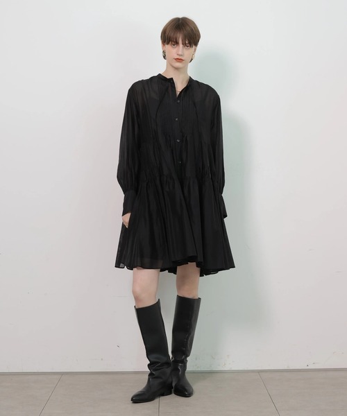 CADUNE（カデュネ）の「ミニワンピース（ワンピース・レディース・ベージュ/ブラック・38/36）」の4枚目の写真