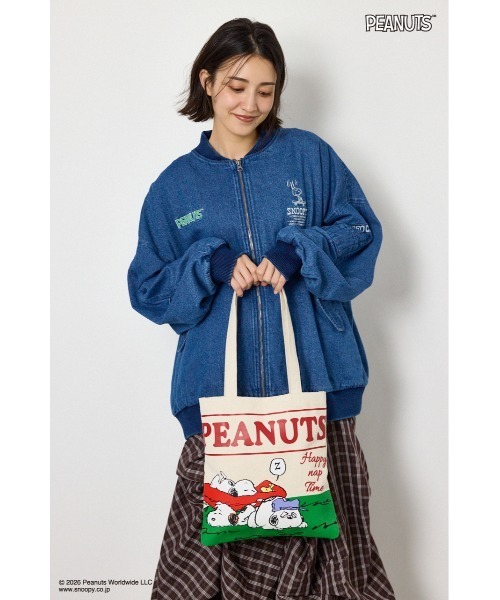 RODEO CROWNS WIDE BOWL(ロデオクラウンズワイドボウル)の「(PEANUTS)ダブルフェイストートバッグ(トートバッグ・レディース・オフホワイト/オレンジ/ブルー・FREE)」の8枚目の写真