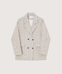 Elegant Style Tweed Check Jacket/エレガントスタイルツイードチェックジャケット