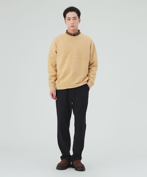 BEAMS HEART(ビームスハート)の「起毛 スラブ ニット(ニット/セーター・メンズ・ベージュ/ブラウン・LARGE/MEDIUM/SMALL)」の3枚目の写真