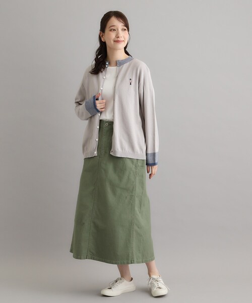 LAURA ASHLEY（ローラアシュレイ）の「【日本製/ワンマイルウエア】コットン ソルジャー刺繍カーディガン（カーディガン/ボレロ・レディース・ワインレッド/グレー・38）」の16枚目の写真