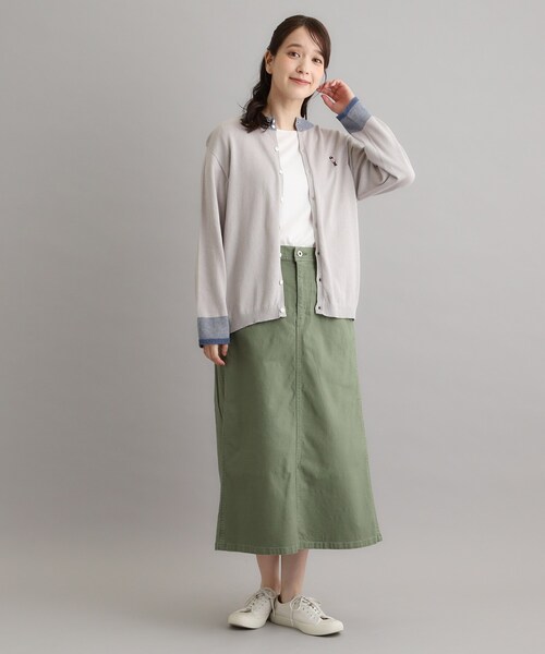 LAURA ASHLEY（ローラアシュレイ）の「【日本製/ワンマイルウエア】コットン ソルジャー刺繍カーディガン（カーディガン/ボレロ・レディース・ワインレッド/グレー・38）」の17枚目の写真