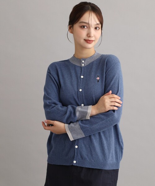 LAURA ASHLEY（ローラアシュレイ）の「【日本製/ワンマイルウエア】コットン ソルジャー刺繍カーディガン（カーディガン/ボレロ・レディース・ワインレッド/グレー・38）」の15枚目の写真