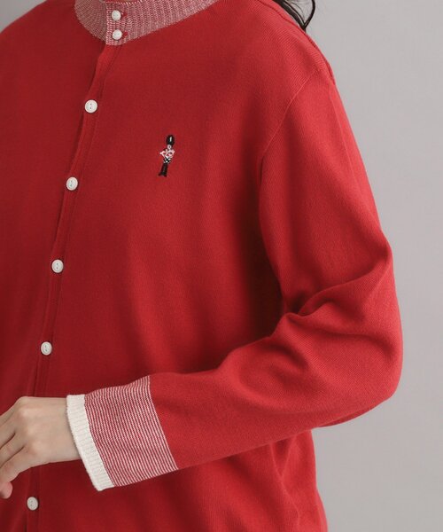 LAURA ASHLEY（ローラアシュレイ）の「【日本製/ワンマイルウエア】コットン ソルジャー刺繍カーディガン（カーディガン/ボレロ・レディース・ワインレッド/グレー・38）」の19枚目の写真