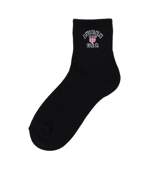 AVIREX(アヴィレックス)の「《直営店限定》SIGNATURE LOGO SOCKS(ソックス/靴下・レディース・ホワイト・F)」の2枚目の写真