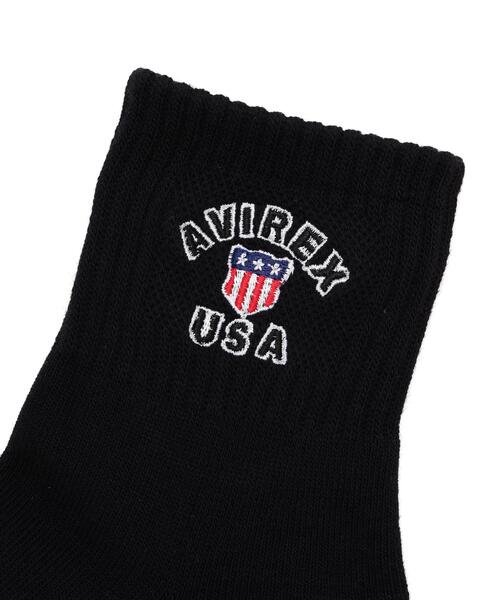 AVIREX(アヴィレックス)の「《直営店限定》SIGNATURE LOGO SOCKS(ソックス/靴下・レディース・ホワイト・F)」の3枚目の写真
