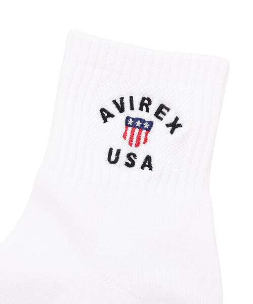 AVIREX(アヴィレックス)の「《直営店限定》SIGNATURE LOGO SOCKS(ソックス/靴下・レディース・ホワイト・F)」の7枚目の写真
