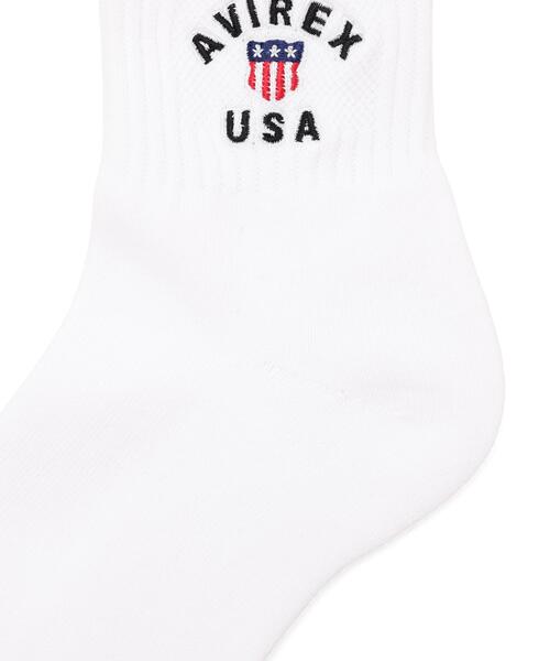 AVIREX(アヴィレックス)の「《直営店限定》SIGNATURE LOGO SOCKS(ソックス/靴下・レディース・ホワイト・F)」の8枚目の写真