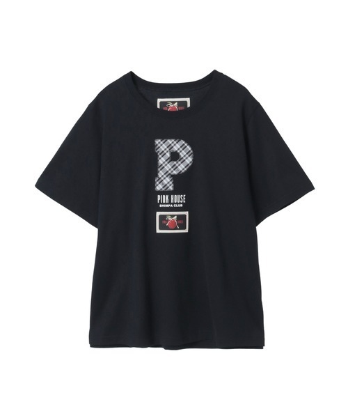 PINK HOUSE(ピンクハウス)の「Pロゴアップリケ付きカットソー(Tシャツ/カットソー・レディース・ブラック/ネイビー/キナリ/ベージュ・フリー)」の2枚目の写真