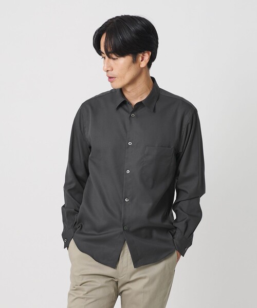 BEAUTY&YOUTH UNITED ARROWS(ビューティーアンドユースユナイテッドアローズ)の「クリア ブロード イージー デオドラント シャツ SLIM型 抗菌防臭(シャツ/ブラウス・メンズ・グレー系/ダークグレー/ホワイト/ライトブルー/コバルトブルー・L/S/M/XL)」の19枚目の写真