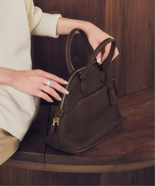Spick & Span(スピックアンドスパン)の「mica della valle / ミカデラヴァッレ Katia ヌバック ミニボストン(ボストンバッグ・レディース・ブラウン・FREE)」の4枚目の写真