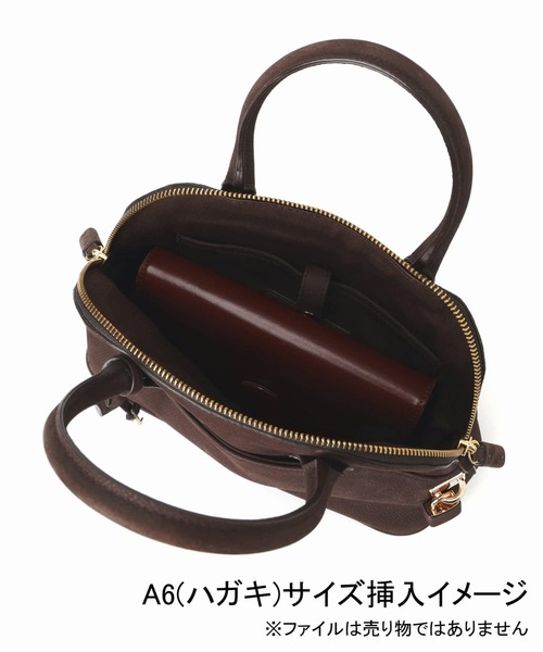 Spick & Span(スピックアンドスパン)の「mica della valle / ミカデラヴァッレ Katia ヌバック ミニボストン(ボストンバッグ・レディース・ブラウン・FREE)」の13枚目の写真