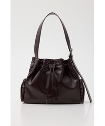 DRAWSTRING FAUX LEATHER バッグ