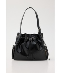 DRAWSTRING FAUX LEATHER バッグ
