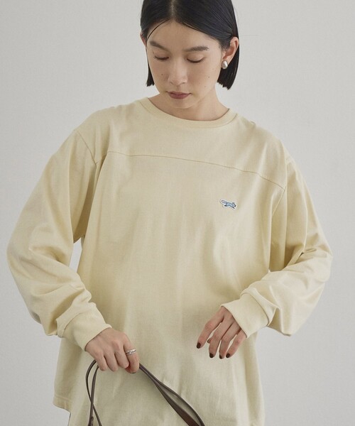 PENNEYS(ぺニーズ)の「【Penneys(ぺニーズ)別注】フットボール無地ロンT(Tシャツ/カットソー・レディース・クリーム/オフホワイト/ダークグレー・L/M)」の3枚目の写真