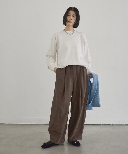 PENNEYS(ぺニーズ)の「【Penneys(ぺニーズ)別注】フットボール無地ロンT(Tシャツ/カットソー・レディース・クリーム/オフホワイト/ダークグレー・L/M)」の4枚目の写真