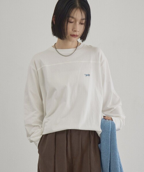 PENNEYS(ぺニーズ)の「【Penneys(ぺニーズ)別注】フットボール無地ロンT(Tシャツ/カットソー・レディース・クリーム/オフホワイト/ダークグレー・L/M)」の7枚目の写真