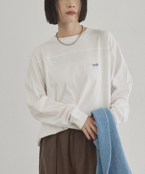 PENNEYS(ぺニーズ)の「【Penneys(ぺニーズ)別注】フットボール無地ロンT(Tシャツ/カットソー・レディース・クリーム/オフホワイト/ダークグレー・L/M)」の9枚目の写真