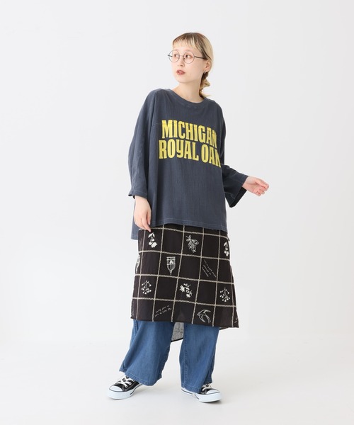 HEART MARKET（ハートマーケット）の「ポコポコ天竺ピグメントロゴ8分袖プルオーバー（Tシャツ/カットソー・レディース・レッド/グレー/ネイビー/チャコール・FREE）」の22枚目の写真