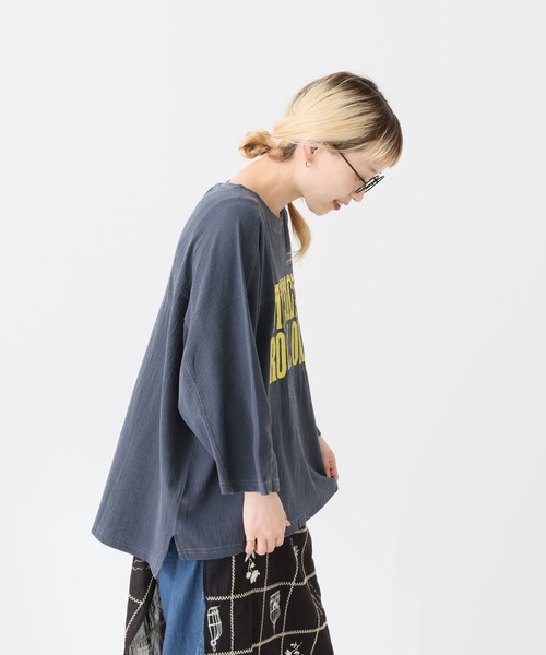 HEART MARKET（ハートマーケット）の「ポコポコ天竺ピグメントロゴ8分袖プルオーバー（Tシャツ/カットソー・レディース・レッド/グレー/ネイビー/チャコール・FREE）」の15枚目の写真