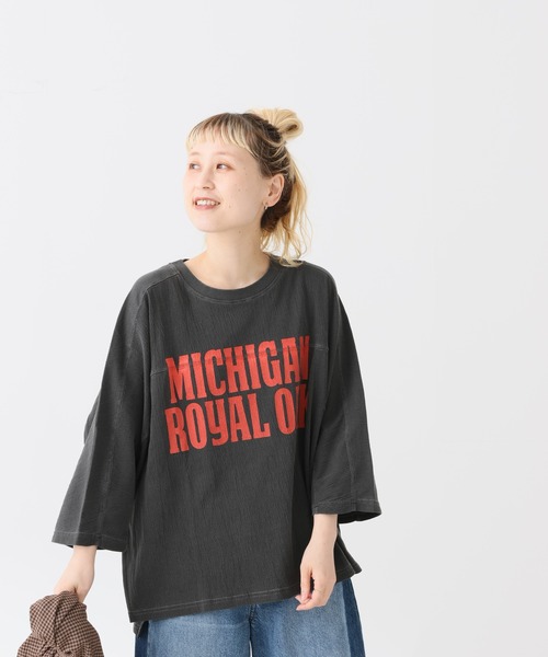 HEART MARKET（ハートマーケット）の「ポコポコ天竺ピグメントロゴ8分袖プルオーバー（Tシャツ/カットソー・レディース・レッド/グレー/ネイビー/チャコール・FREE）」の11枚目の写真