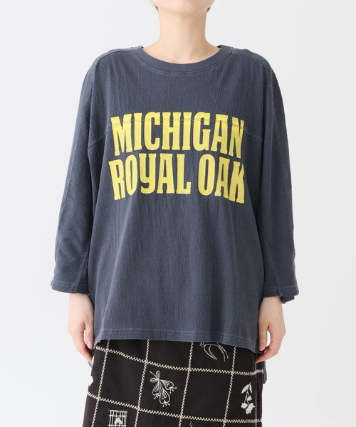 HEART MARKET（ハートマーケット）の「ポコポコ天竺ピグメントロゴ8分袖プルオーバー（Tシャツ/カットソー・レディース・レッド/グレー/ネイビー/チャコール・FREE）」の6枚目の写真