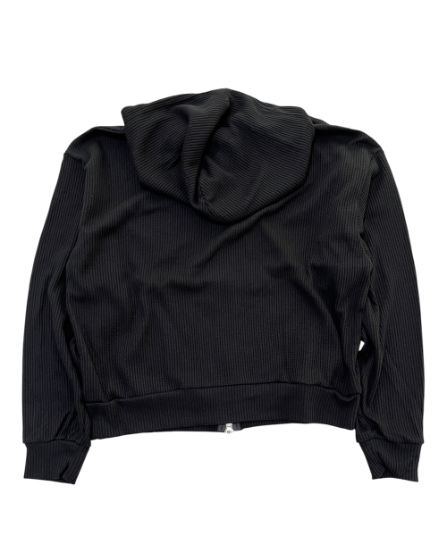 SK8ER ROCK（スケーターロック）の「コラージュロゴ ワッフルフードジップアップ（ブラック）（パーカー・レディース・その他・ONE SIZE）」の2枚目の写真